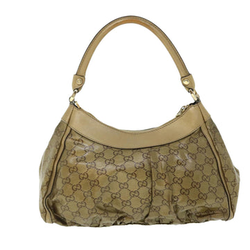 GUCCI GG Crystal Canvas Shoulder Bag Coated Canvas Gold Tone 190525 51845