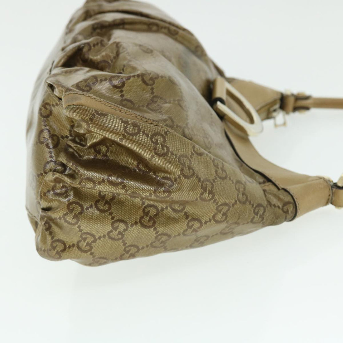 GUCCI GG Crystal Canvas Shoulder Bag Coated Canvas Gold Tone 190525 51845
