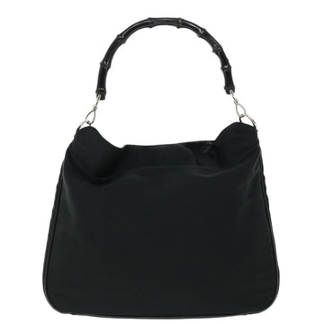 GUCCI Bamboo Shoulder Bag Nylon 2way Black 51852