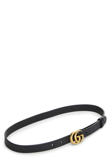 Gucci,  Black Leather GG Marmont Belt 70, Black