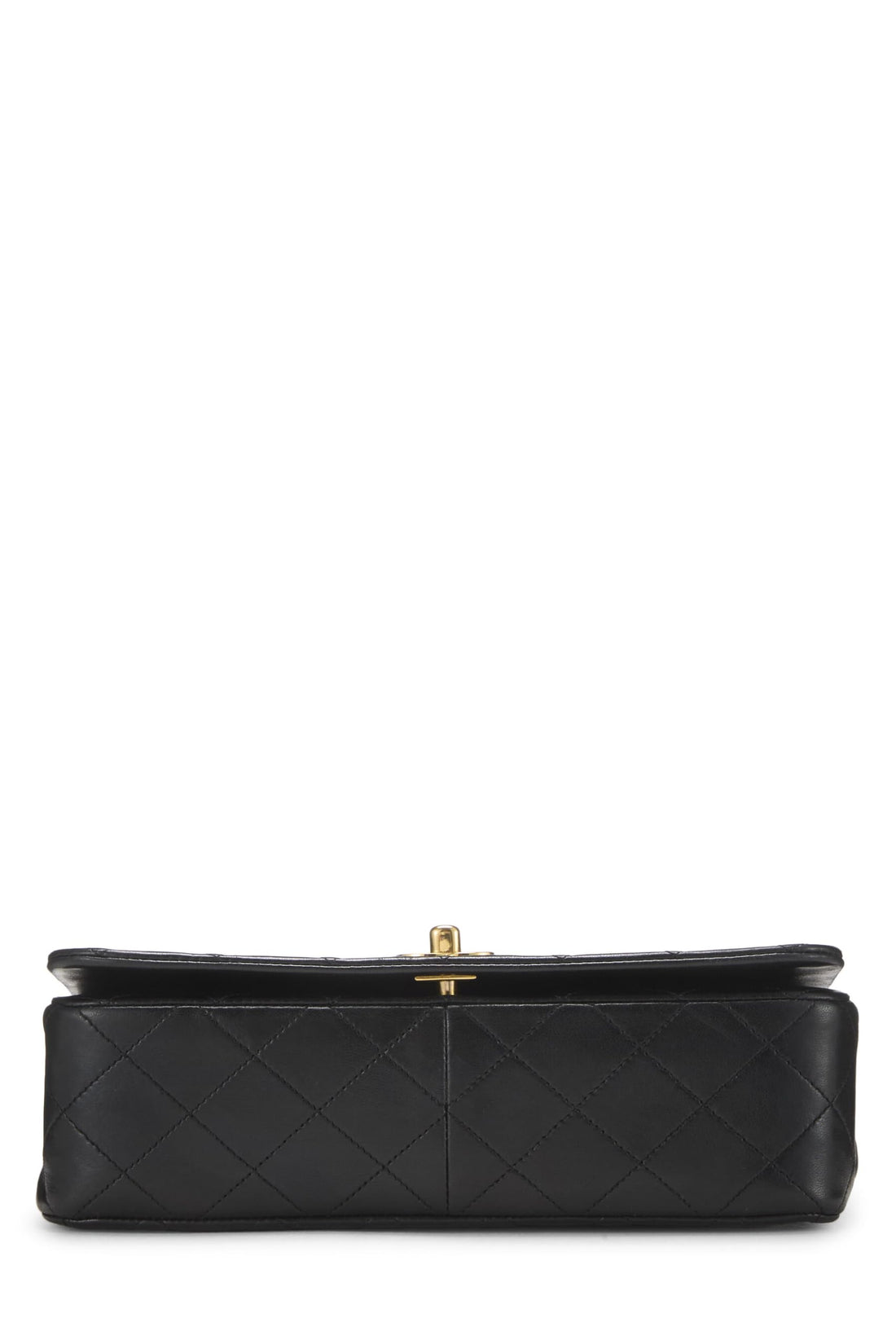 Chanel,  Black Quilted Lambskin Full Flap Small, Black