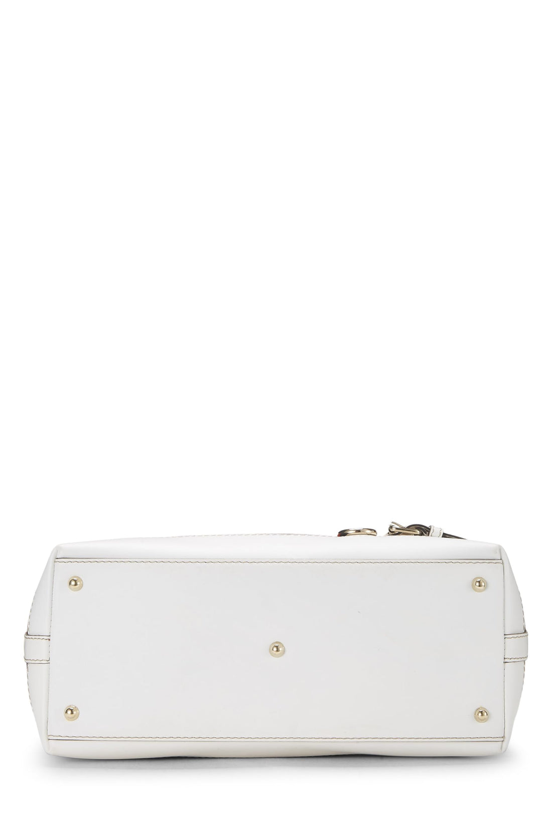 Gucci,  White Leather Web Heritage Tote, White