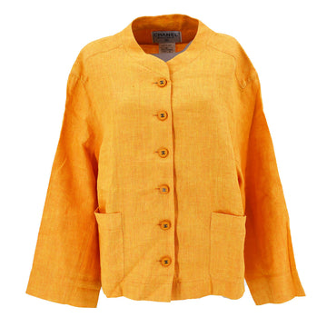 Chanel 1996 spring CC-buttons linen jacket #36