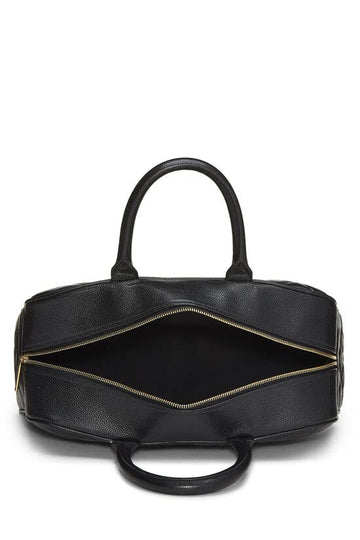 CHANEL,  Black Quilted Caviar Bowler, Black