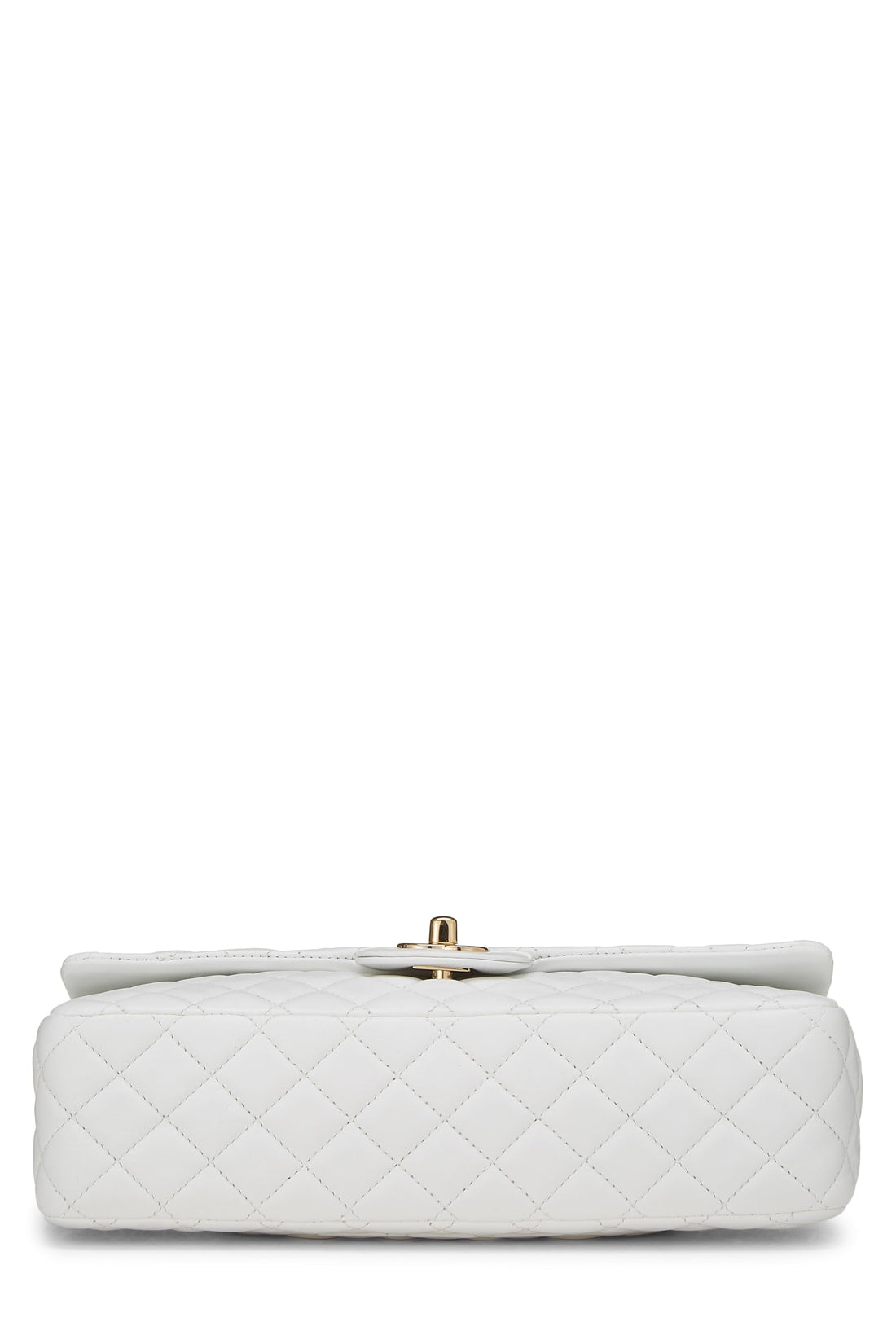 Chanel,  White Quilted Lambskin Valentine Flap Medium, White