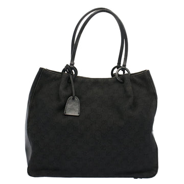 GUCCI GG Canvas Tote Bag Black 52748