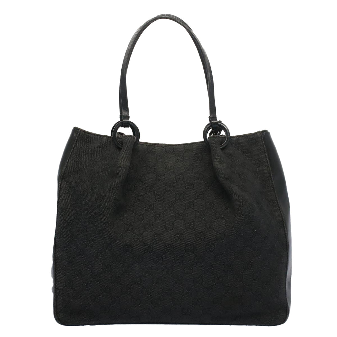 GUCCI GG Canvas Tote Bag Black 52748