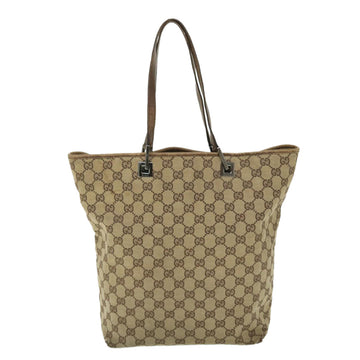 GUCCI GG Canvas Tote Bag Beige Brown 52754