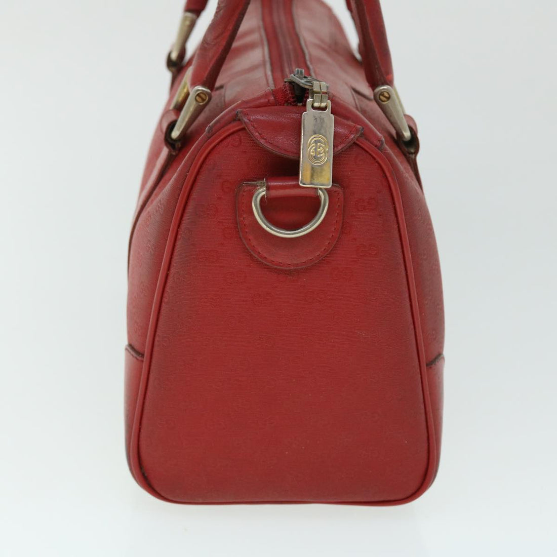 GUCCI Micro GG Canvas Clutch Bag Coated Canvas Red 52786