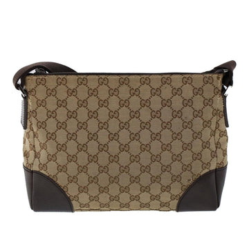 GUCCI GG Canvas Shoulder Bag Beige Brown 53131