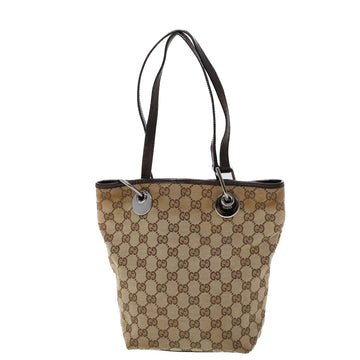 GUCCI GG Canvas Tote Bag Beige Brown 53261