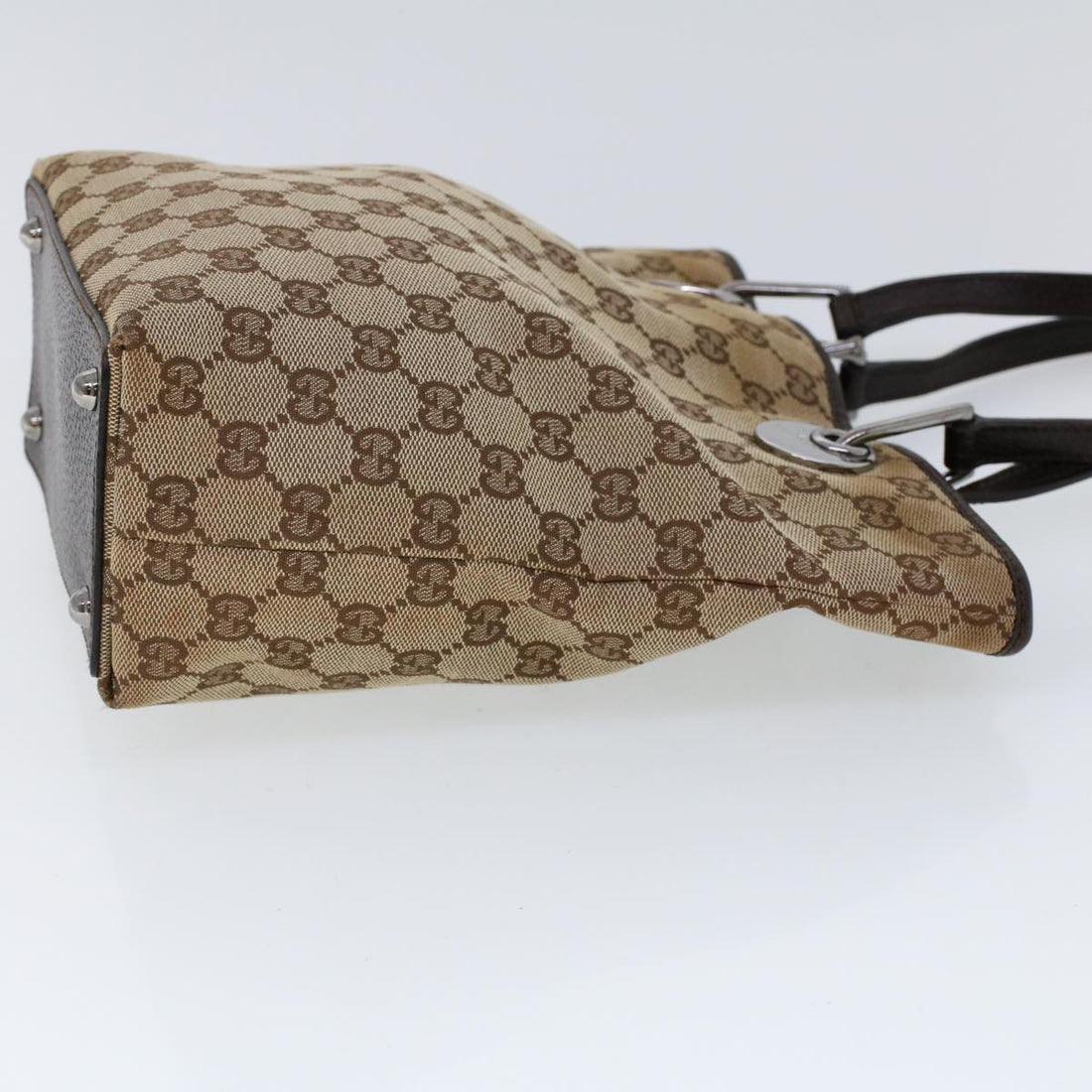 GUCCI GG Canvas Tote Bag Beige Brown 53261