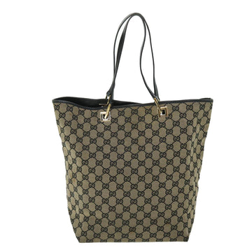 GUCCI GG Canvas Tote Bag Beige Navy 53262