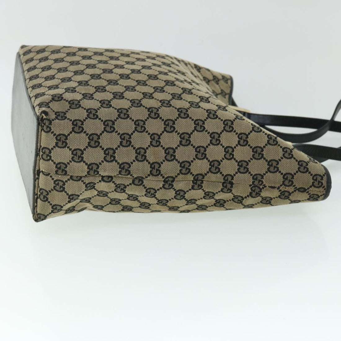 GUCCI GG Canvas Tote Bag Beige Navy 53262