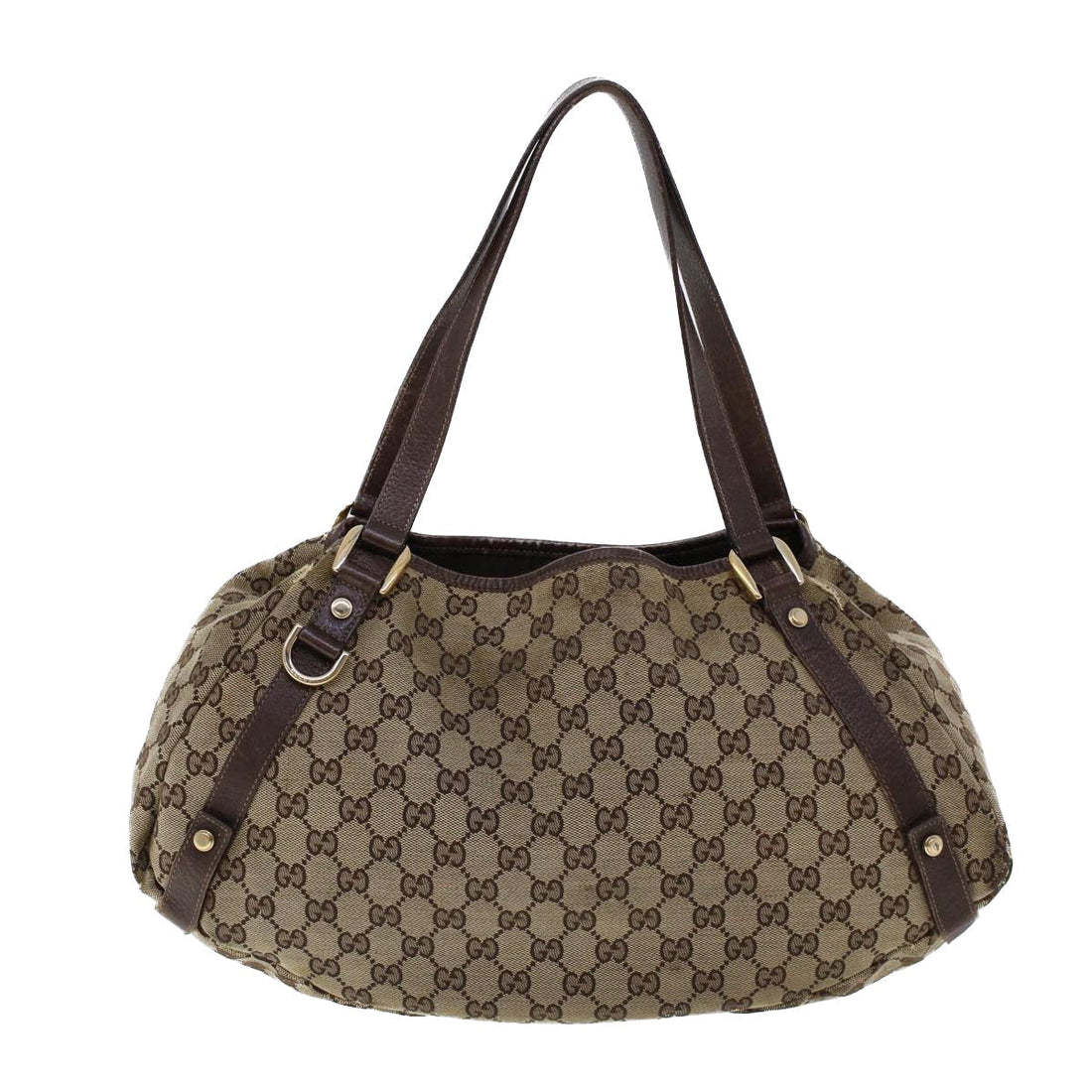 GUCCI GG Canvas Tote Bag Beige Brown 53263
