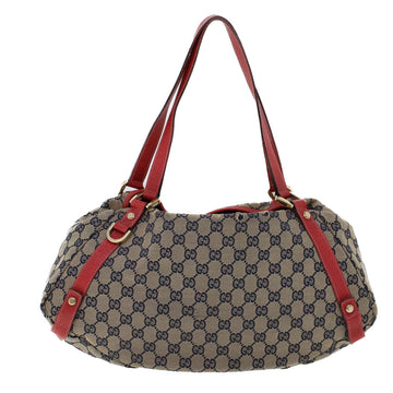 GUCCI GG Canvas Shoulder Bag Beige Navy Red 53264