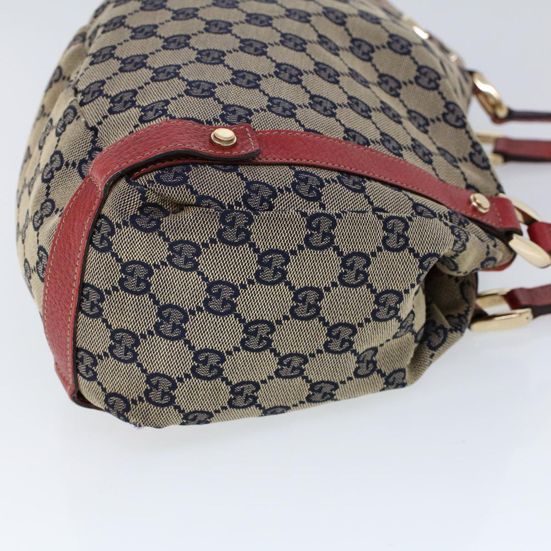 GUCCI GG Canvas Shoulder Bag Beige Navy Red 53264