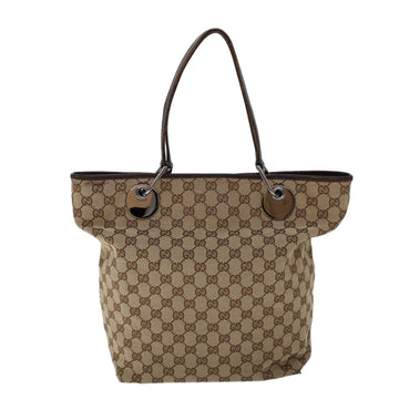 GUCCI GG Canvas Tote Bag Beige Brown 53265