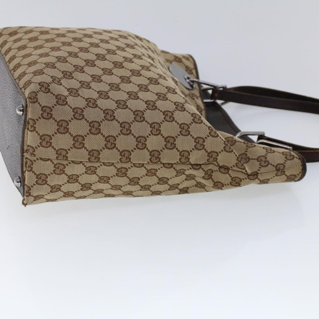 GUCCI GG Canvas Tote Bag Beige Brown 53265