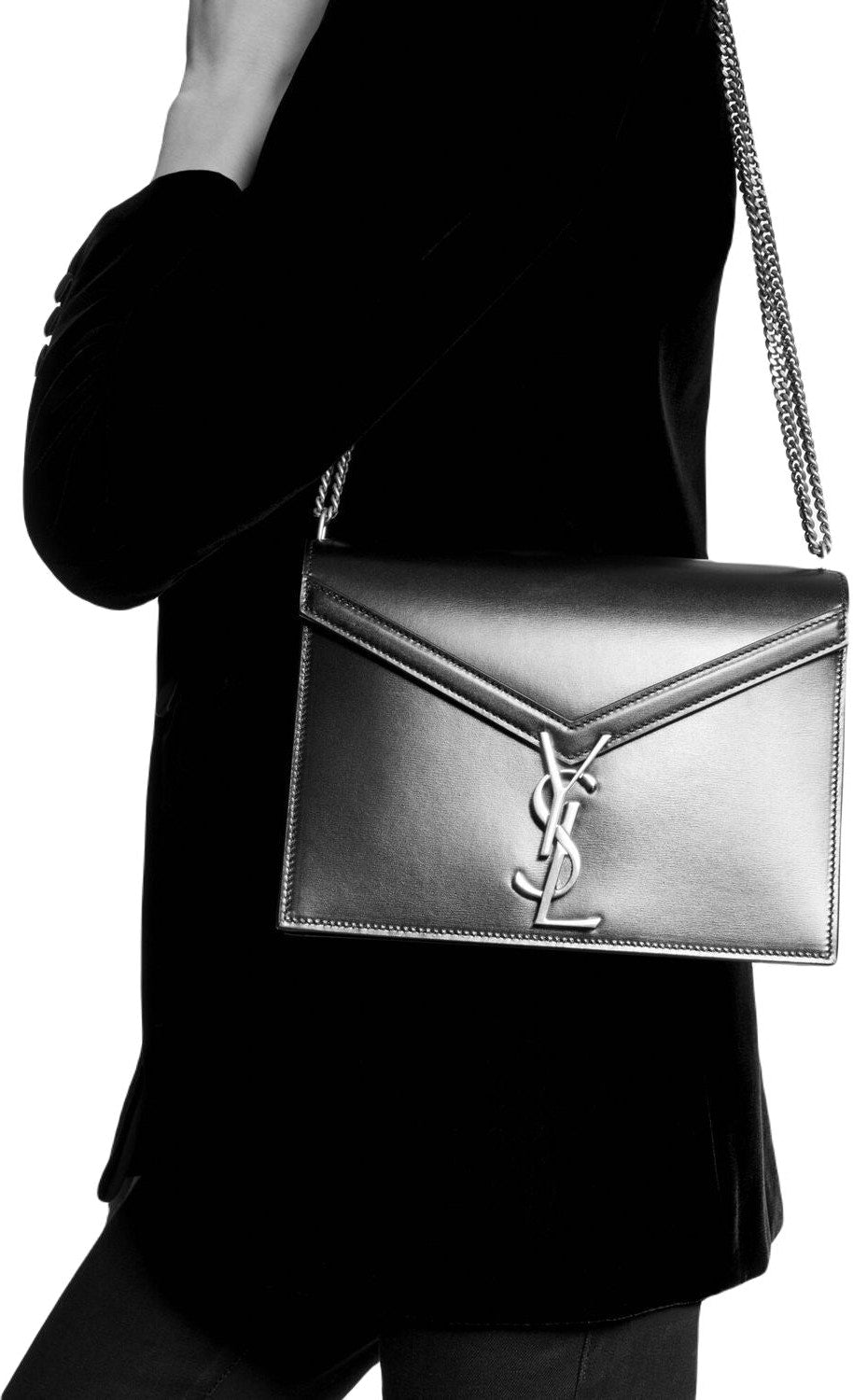 CASSANDRE LOGO PLAQUE SHOULDER BAG
