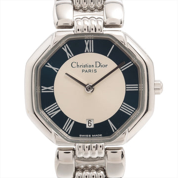 Christian Dior Octagon D48-106 SS QZ Silver
