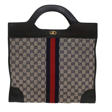 GUCCI GG Canvas Makersluxe Bags PVC Leather Gray Red Navy 53386