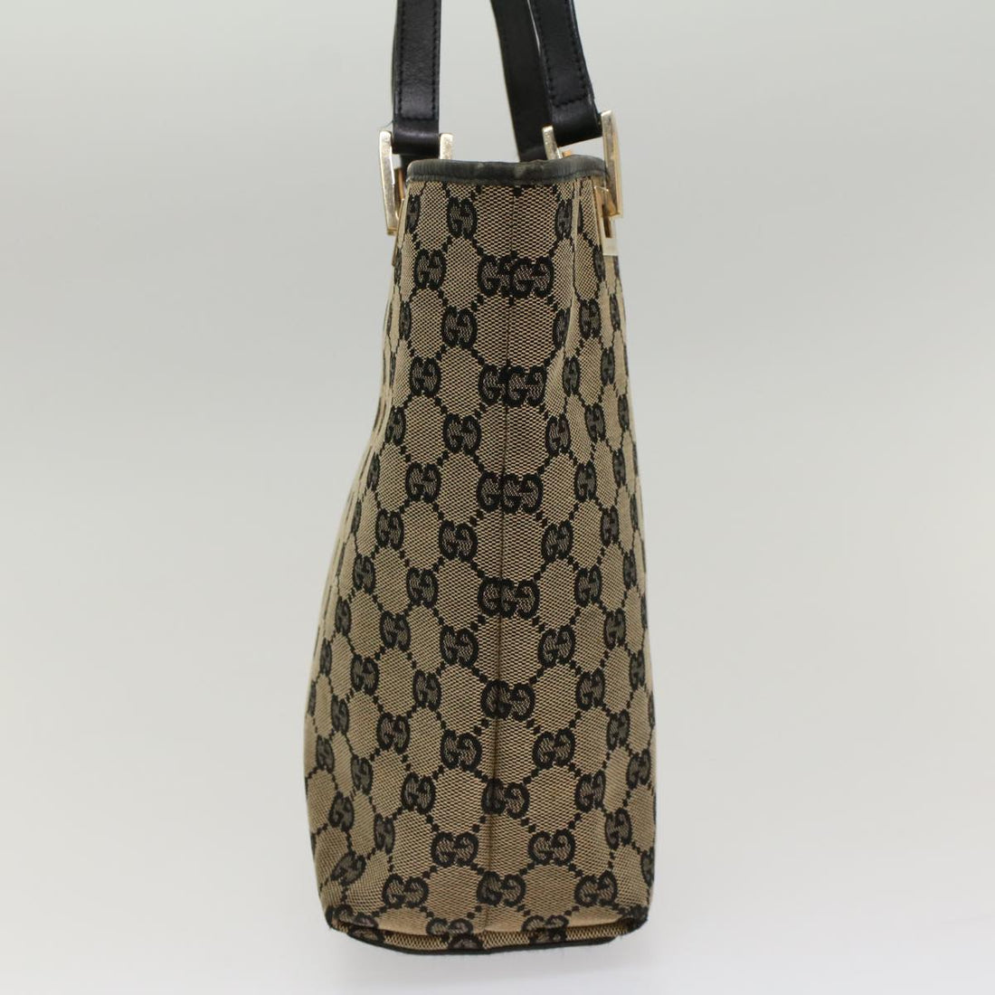 GUCCI GG Canvas Tote Bag Beige Navy 53653