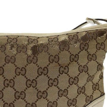 GUCCI GG Canvas Shoulder Bag Beige White 53663
