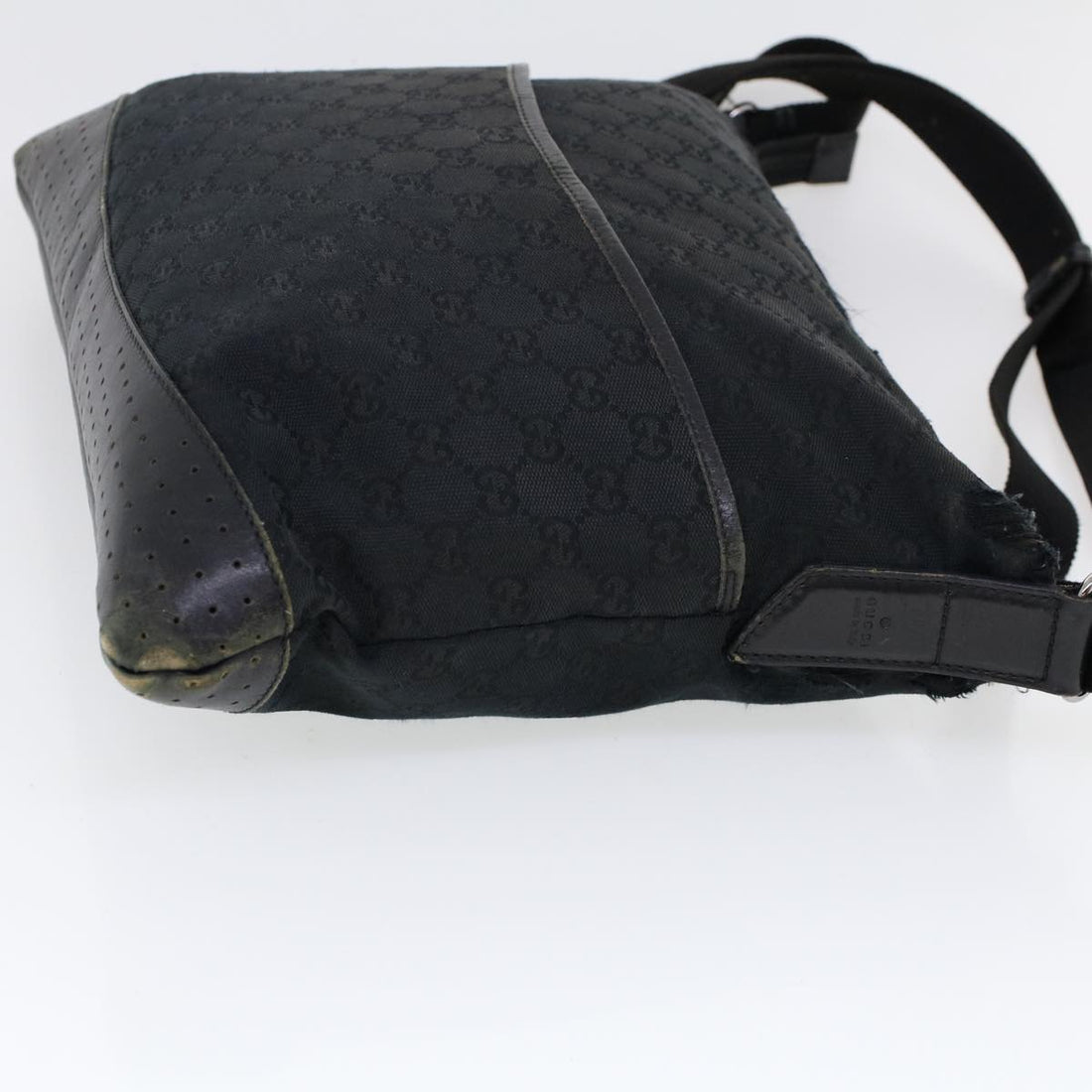 GUCCI GG Canvas Shoulder Bag Black 53665