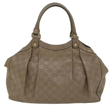 GUCCI Guccissima GG Canvas Hand Bag Leather Gray 53672