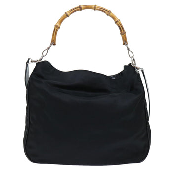 GUCCI Bamboo Shoulder Bag Nylon 2way Black 53689