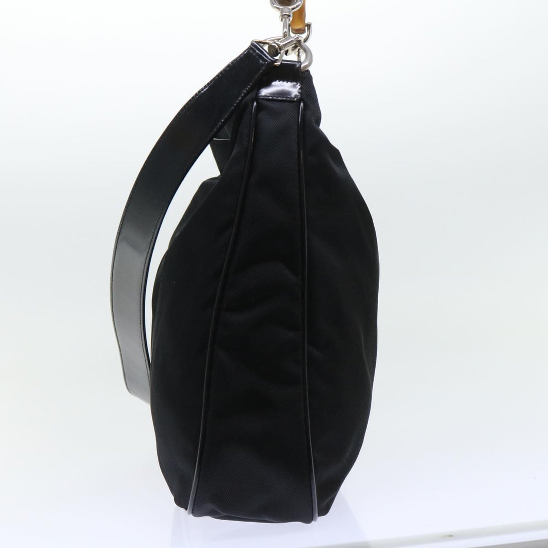 GUCCI Bamboo Shoulder Bag Nylon 2way Black 53689