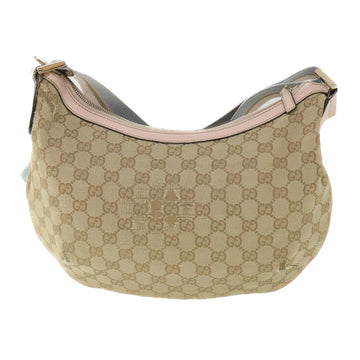 GUCCI GG Canvas Sherry Line Shoulder Bag Beige Light Blue pink 181092 53844