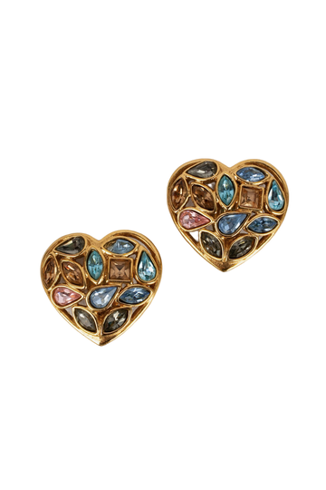 Boucles d'oreilles coeur Yves Saint Laurent