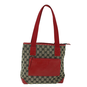 GUCCI GG Canvas Tote Bag Canvas Leather Navy Red 019 0402 1705 54010