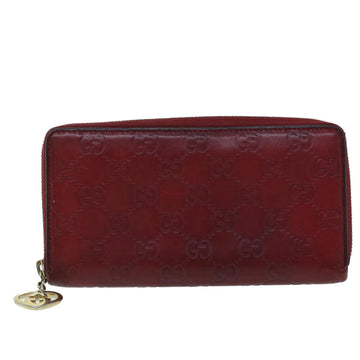 GUCCI GG Canvas Guccissima Long Wallet Wine Red 282477 54060