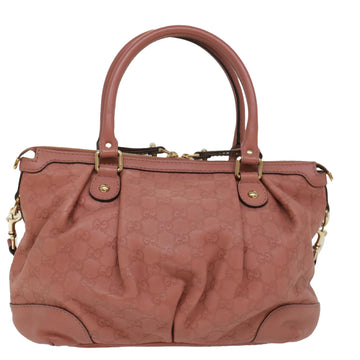 GUCCI GG Canvas Guccissima Hand Bag 2way Pink 247902 54115