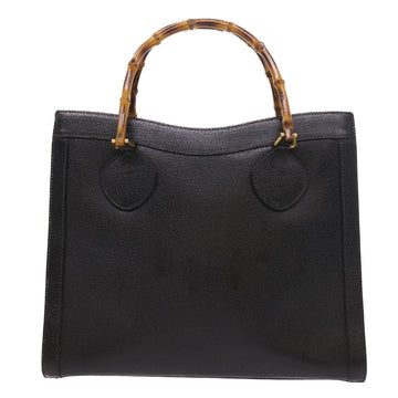 GUCCI Bamboo Hand Bag Leather Black 002 1186 0260 54124