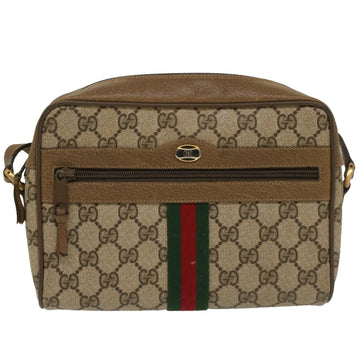 GUCCI GG Canvas Web Sherry Line Shoulder Bag Beige Red 68 02 004 54127