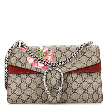 Dionysus Bag Blooms Print GG Coated Canvas Small