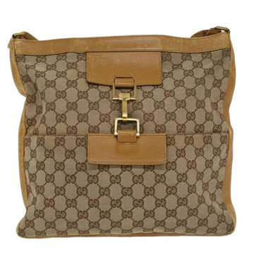 GUCCI GG Canvas Sherry Line Shoulder Bag Beige Red 001 4094 002113 54327