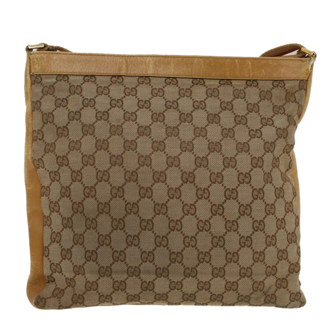 GUCCI GG Canvas Sherry Line Shoulder Bag Beige Red 001 4094 002113 54327