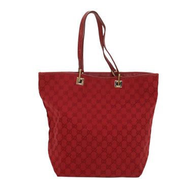 GUCCI GG Canvas Tote Bag Red 002 1098 3444 54328