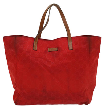 GUCCI GG Canvas Tote Bag Red 282439 54331