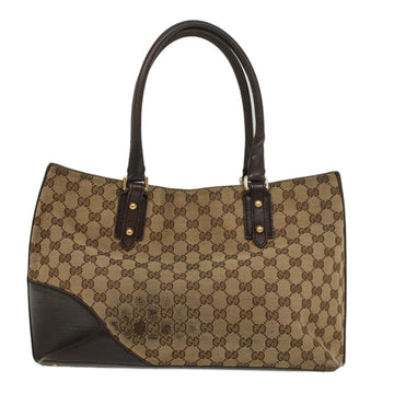 GUCCI GG Canvas Web Sherry Line Tote Bag Beige Red Green 137385 54334