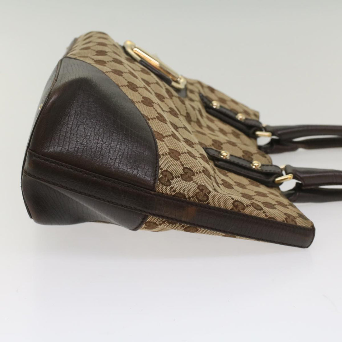 GUCCI GG Canvas Web Sherry Line Tote Bag Beige Red Green 137385 54334