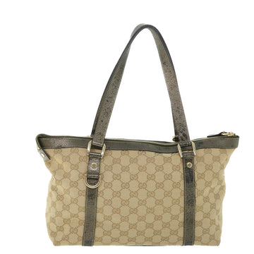 GUCCI GG Canvas Tote Bag Beige 141470 54456