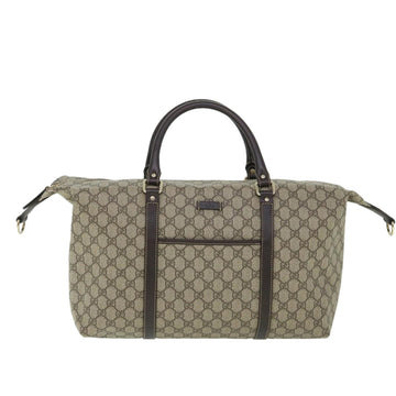 GUCCI GG Supreme Boston Bag PVC Leather 2way Beige 246895 54514