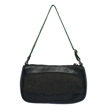GUCCI Web Sherry Line Shoulder Pouch Canvas Black Red 92821 204991 54532