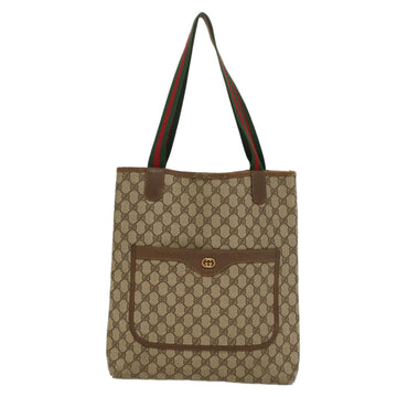 GUCCI GG Supreme Web Sherry Line Tote Bag Beige Red 002 58 6487 9411 54557